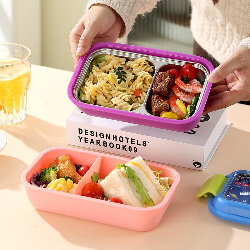 Cute Cartoon Compartment Lunch Box for Kids - Bento, Fruit, and Meal Container