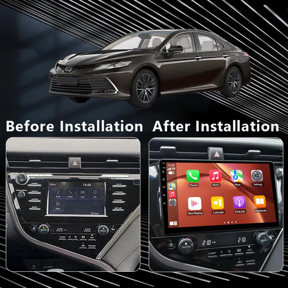 Android Car Radio For Toyota Camry 8 XV 70 2017 2018-2020 Multimedia Bluetooth Player Navigation GPS 4G Carplay Stereo