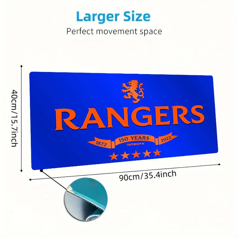 Rangers Fc Color Mouse Pad Large Gaming Table Cushion Non-slip Laptop Tablet Big Mousepad XXL Mat Mini PC Playmat With Lock Edge