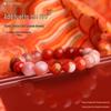 Five Elements Red Agate Fire Balance Bracelet with Cinnabar - Unisex Jade Crystal for Fire Element Support