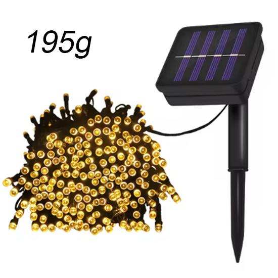 

100 светодиодов, мощные солнечные гирлянды, декоративная лампа, красочный рождественский светильник, уличный фонарь, 8 режимов, праздничное освещение B-Warm