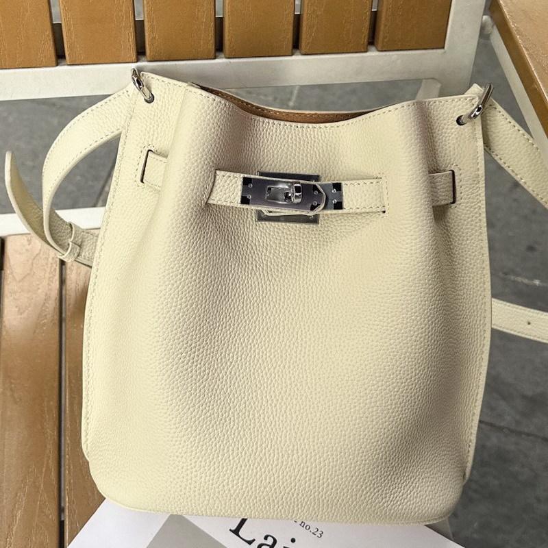 Neue erste Schicht Rindsleder Eimer Tasche Gemüsekorb Tasche Pendler und Freizeit Schulter Umhängetasche Damen Tasche