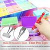 Kit Penna Pittura Diamante da 13 Pezzi con Punte in Acciaio Inossidabile 1 3 6 9 Strumento Ergonomico per Posizionamento Perline per Arte con Strass Fai da Te