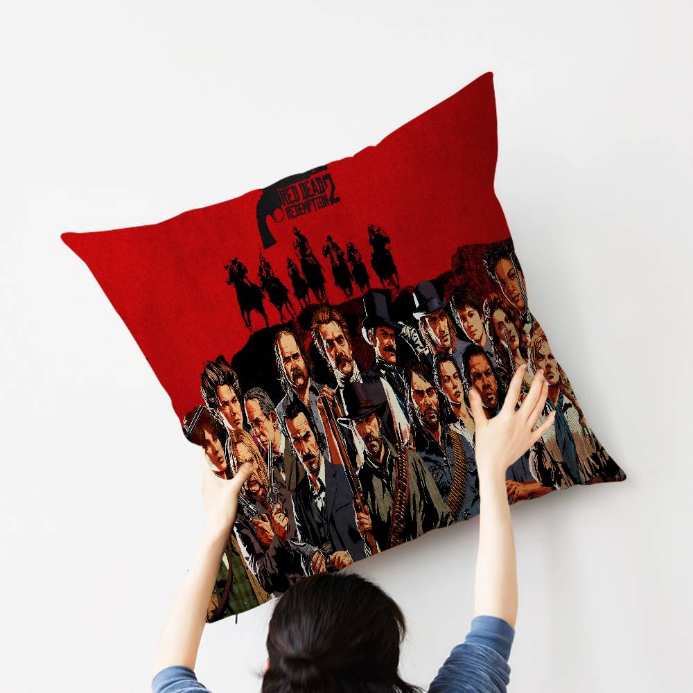 Spiel Red Dead Redemption 2 Kissenbezug Polyester Sofakissen Dekorative Wurfkissen Heimdekoration Kissenbezug
