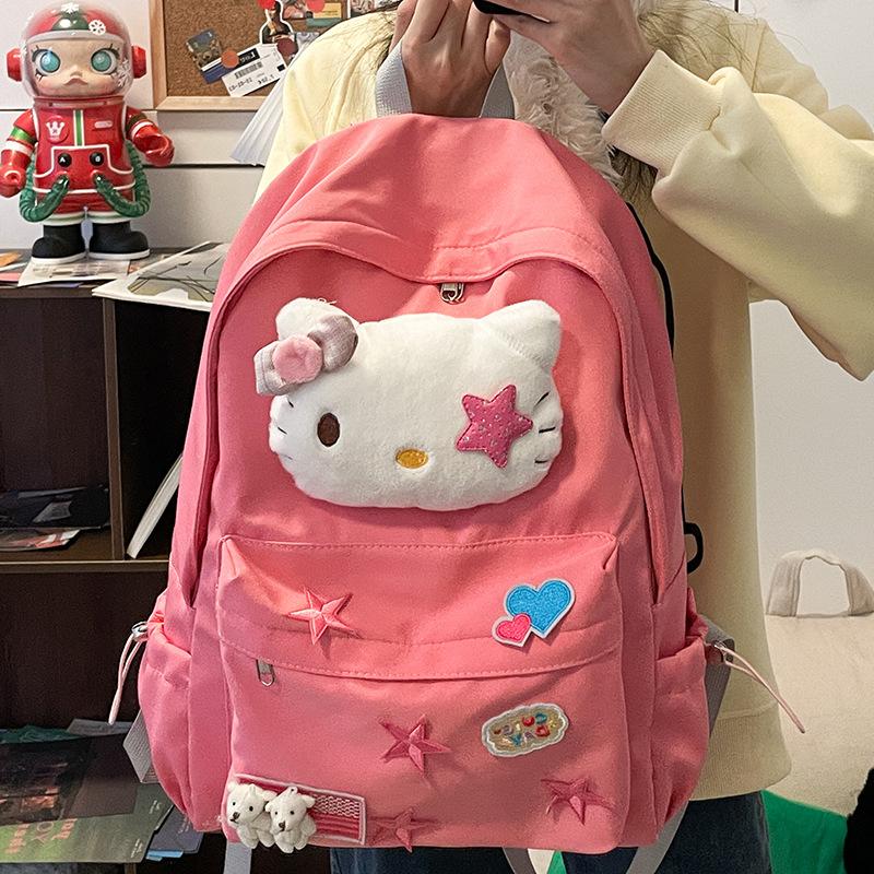 Schoolbag1011 Original Schoolbag Y1k Cute Childlike Kitty Soft Girl Sweet Backpack Student Girl Hottie Star Schoolbag