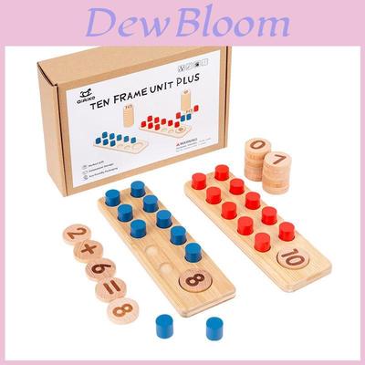 Wooden Ten Digit Math Board For Kids Educational Counting And Addition Learning