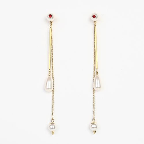 De La Lune Drop Pearl Bunch Earrings [Dl17Fwer14Gdf]