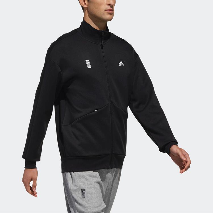 Adidas Martial Arts Logo Stand Collar Jacket Men Outerwear Black DM5189