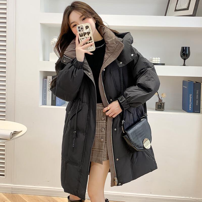 

Mokana Women s Color-block Mid-length Down Jacket L