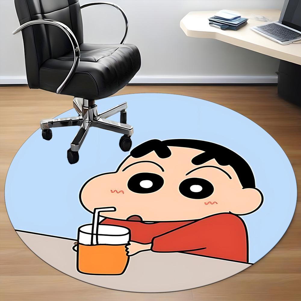 Crayon Shin-chan Office Round Area Rug, Under Office Chairs Bedroom Living Room Home Decor a0908188