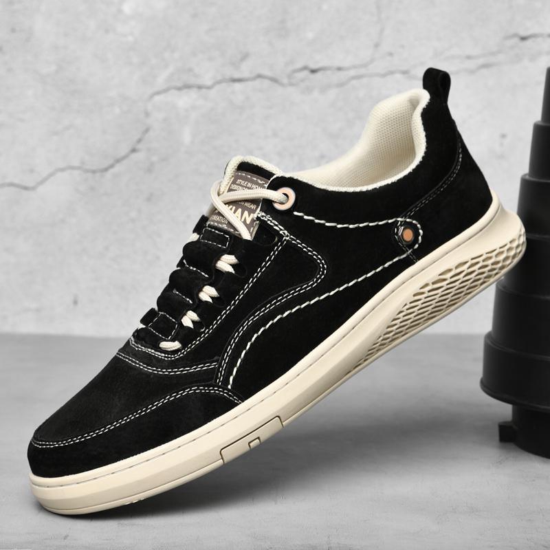 Fashion Trend Retro Fashion High-quality Men's Outdoor Ventilation Non-slip Genuine Leather Sports Shoes Men Soft Flat Bottomed Oxford