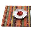 Ethnic Striped Placemat Heat Insulation Dining Table Mat Colorful Bohemian Placemat for Home Party Farmhouse Restaurant
