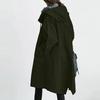 Modischer Damen Casual Temperament Volltonfarbe Windbreaker Mittellanger Mantel