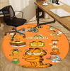 Garfield Pattern Round Rug, Indoor/Outdoor Mat, for Picnic, Gameroom, Bedroom, Office, Living Room, Home Decor Carpet, Birthday Gift