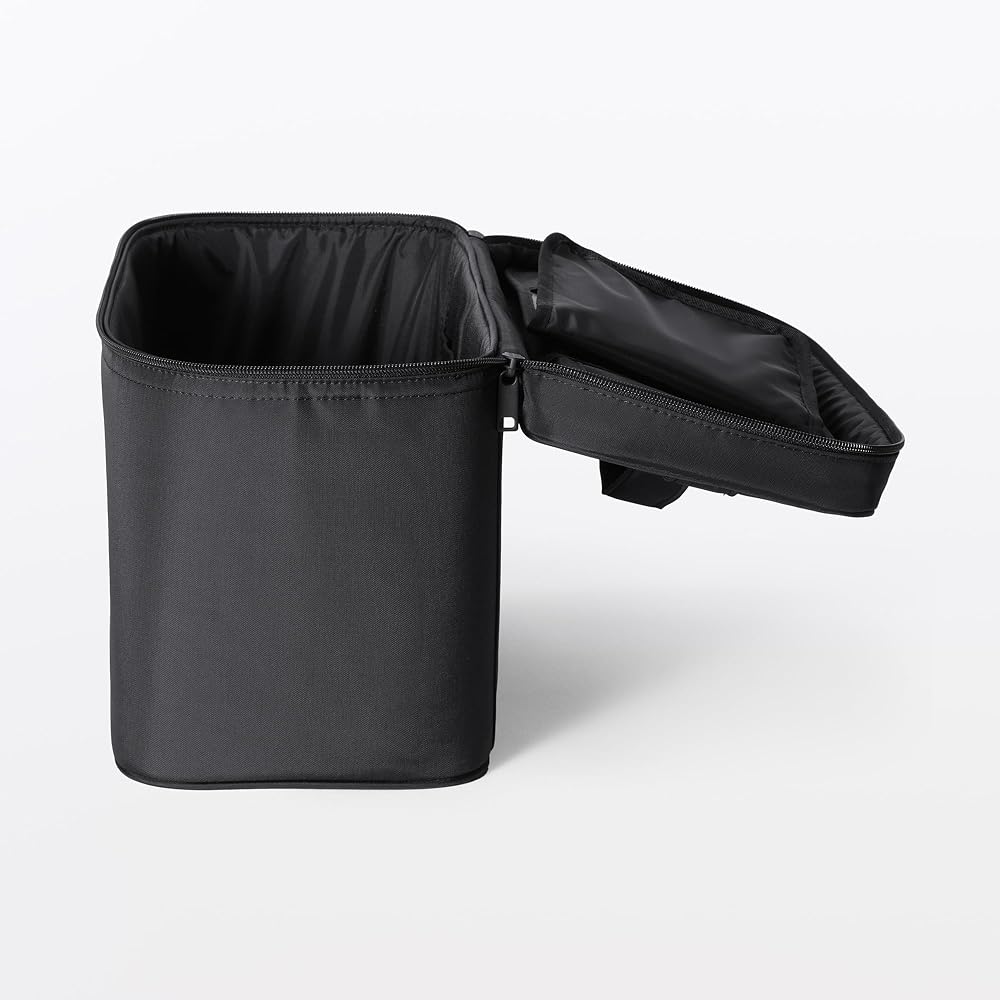 MUJI Recycled Nylon Makeup Box, Black, Large, Approx. 36 x 165 x 23 cm, 76811930