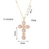 Classic Cross Necklace for Women 2023 New Fashion Gold Color Stainless Steel Chain Pendant Jewelry Wedding Party Accessories
