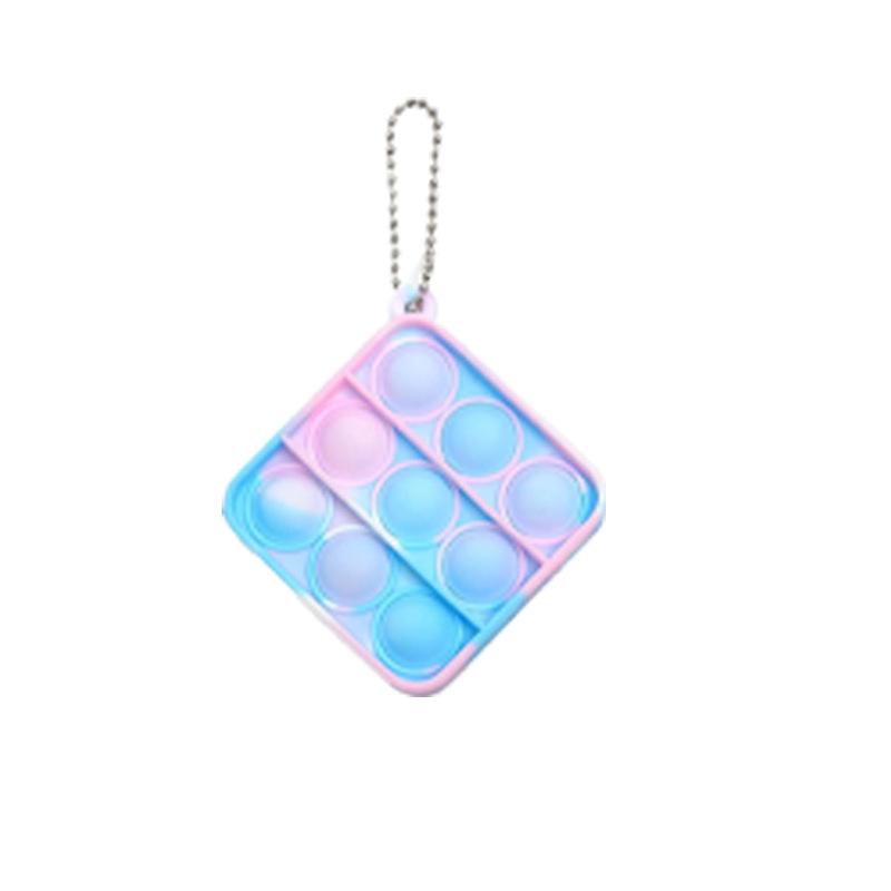 Colorful Silicone Keychain Bubble Toy - Mouse Killer Pendant and Educational Decompression Tool