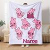 Custom Name Animal Friends Together Party Blanket For Couch Bed Plush Cozy Fuzzy Blanket Super Soft Warm Blankets For Fall And Winter 091641