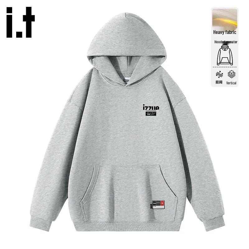 izzue IT Men's Street Style Graffiti Hooded Sweatshirt