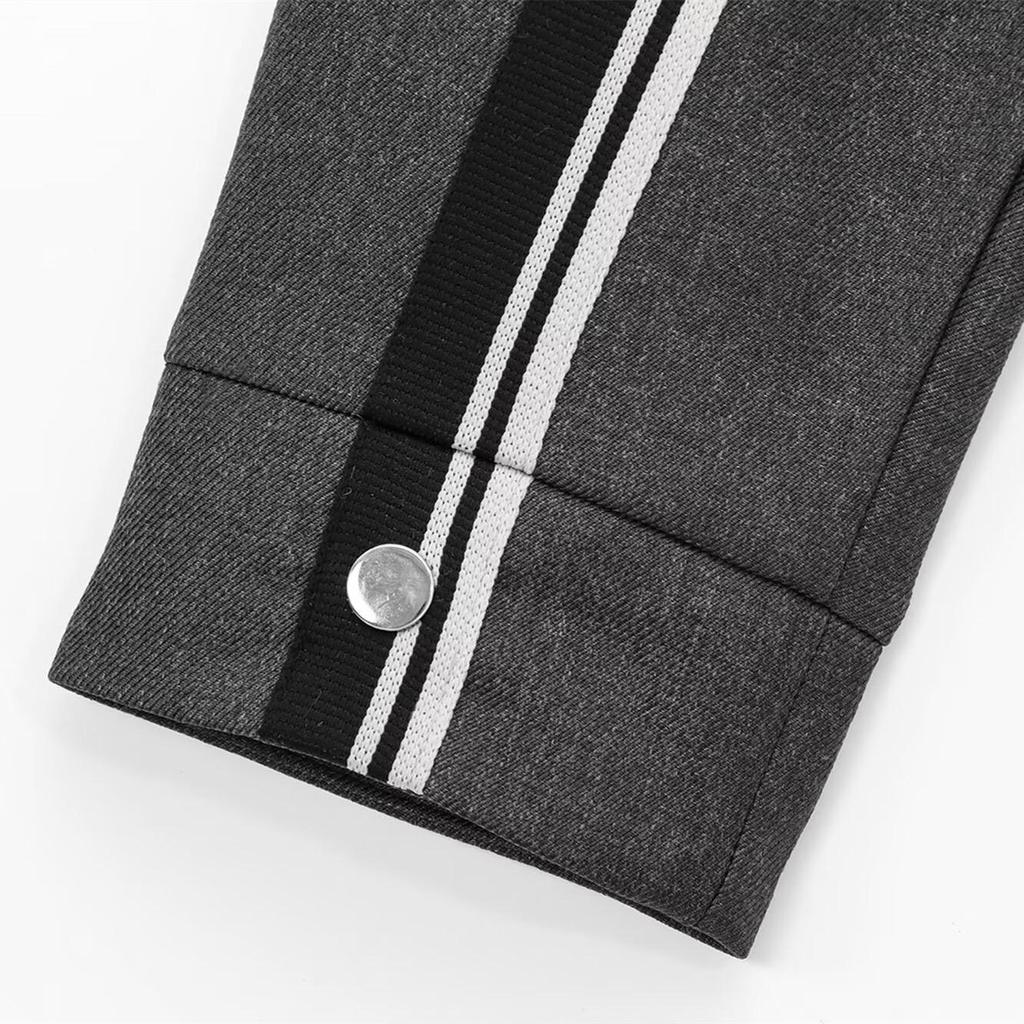 Spring 2025 Women's Commuter Set: Side-Striped Jacket & Wide-Leg Pants