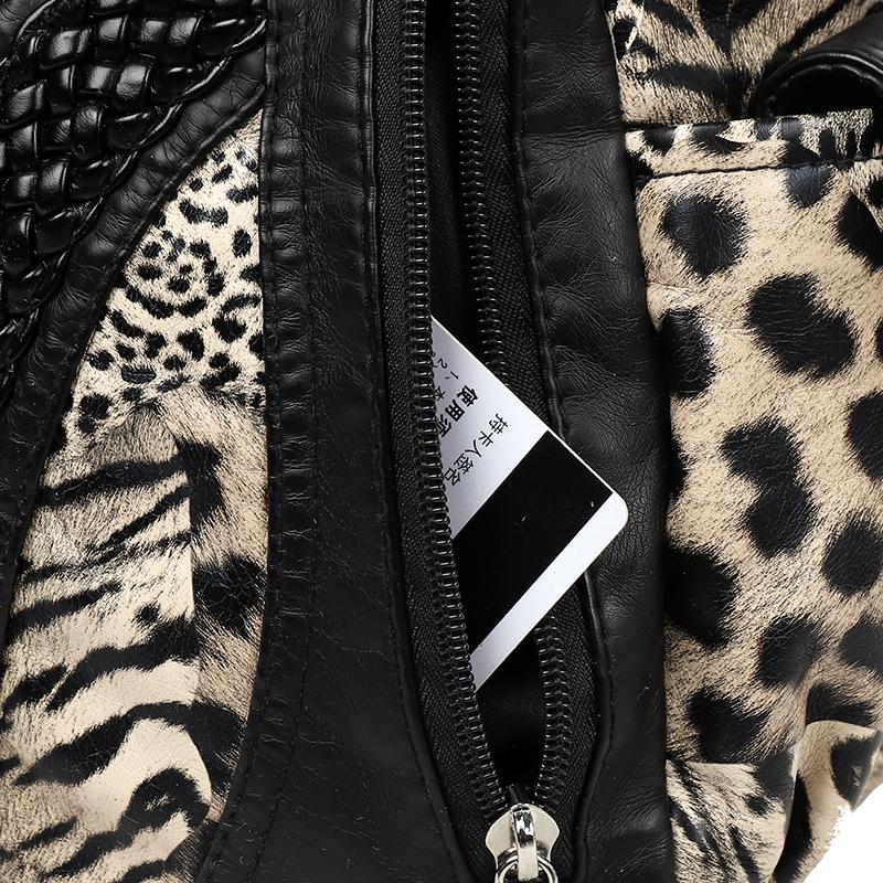 Women's Vintage Leopard Print Tote Bag Single Shoulder Crossbody Bag