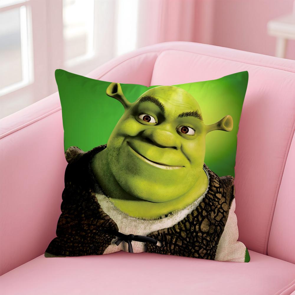 anime S-ShrekS Cushion Cover Comfortable Reversible Pillow Cover Ideal for Car Sofa Bedroom & Beyond