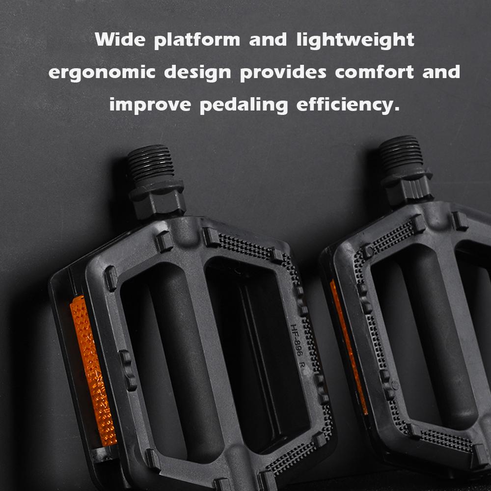 1 Pair Fine Quality Portable Bike Bicycle Pedals Plastic Road Bike Double Pedals Cycle Mountain Bike Parts