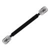 2 Pack-Window/Door Pass Through Flat RF Coaxial Cable SO239 UHF Female to UHF Female Male PL259 50Ohm Pigtail Extension Cord-30cm, Black
