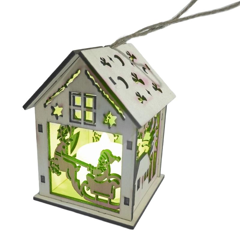 

Colorful Handcrafted Wooden Christmas Tree Decoration with LED Lights Safe Low Voltage Holiday Homes Decors