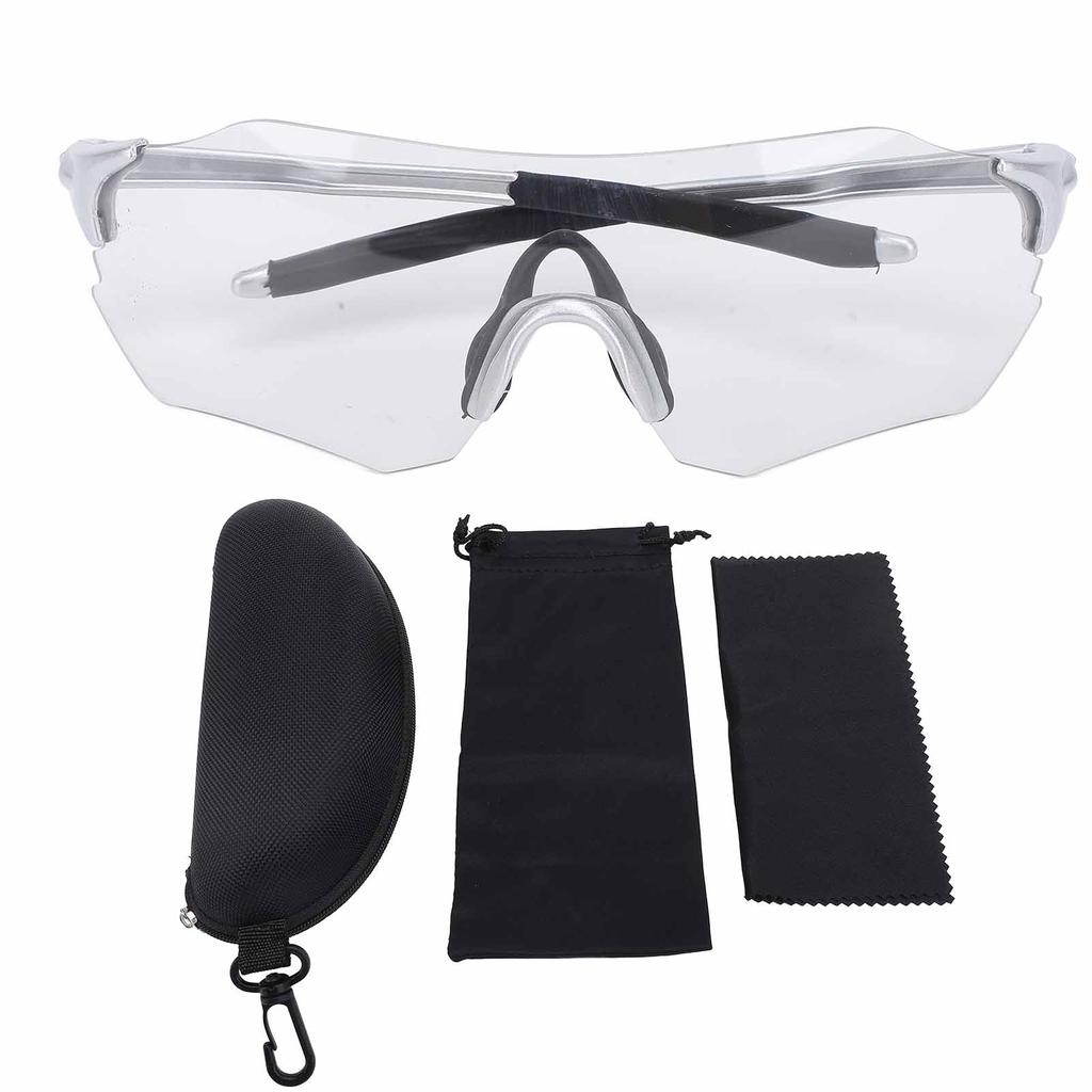 Cycling Glasses Color Changing Windproof UV Proof Adaptable Frame Sports Sunglasses for Running Hiki