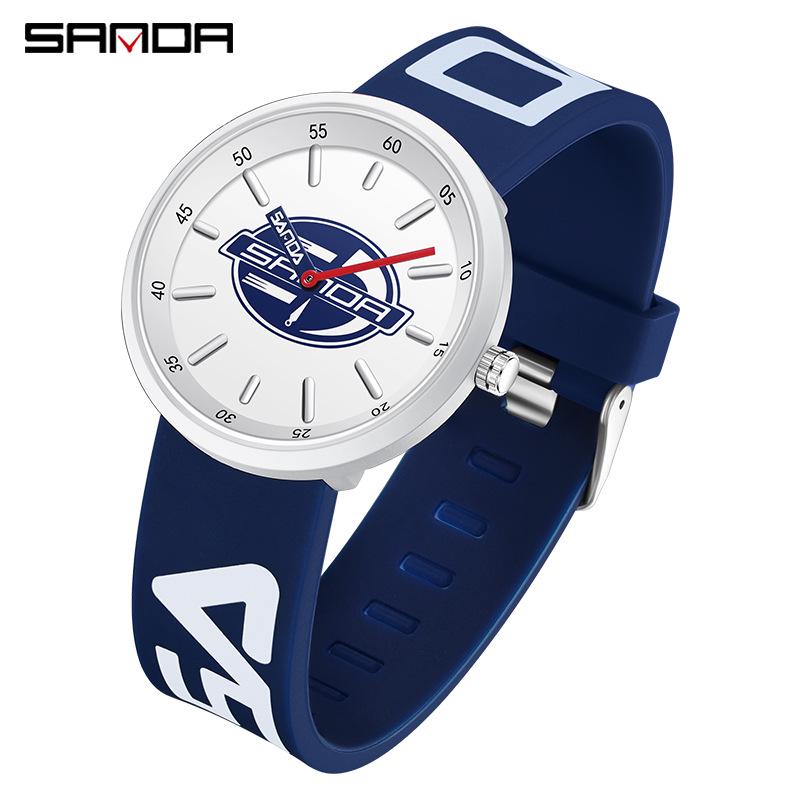 SANDA Unisex Silicone Strap Wristwatch - Trendy and Simple Design