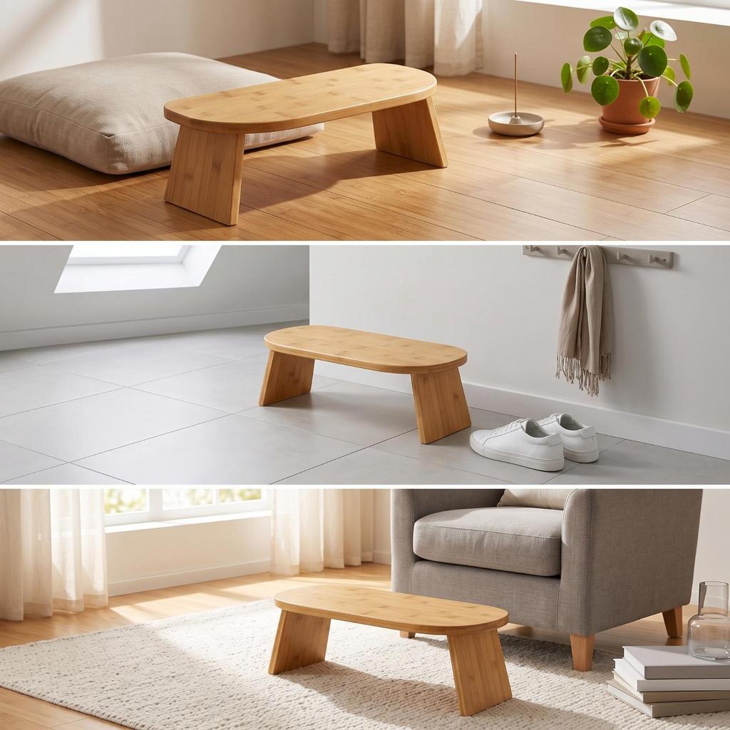 Meditation Bench Portable Stool Angled for Yogi