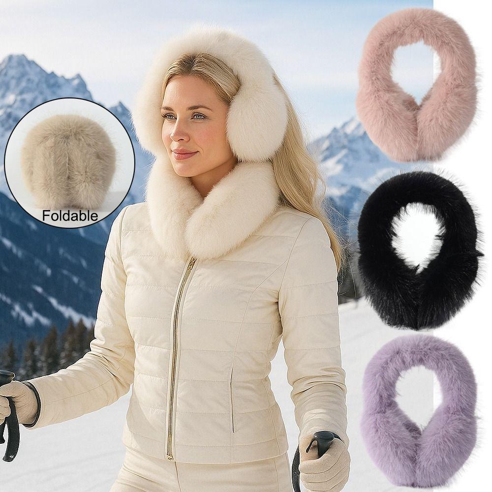Cold Protection Soft Plush Earmuffs Winter Warm Faux Fur Ear-Muffs  For Women Men Outdoor