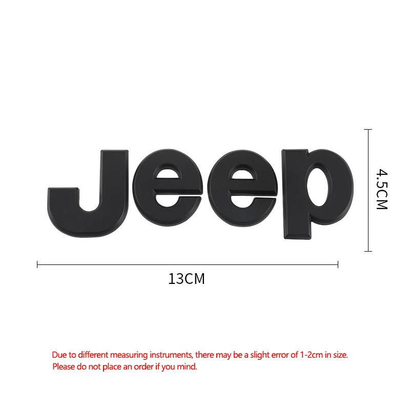 

1Pcs 3D Metal Stickers Car Body Trunk Decal For Jeep Wrangler Grand Cherokee Avenger Compass Wagoneer Gladiator Renegade Patriot матовый черный
