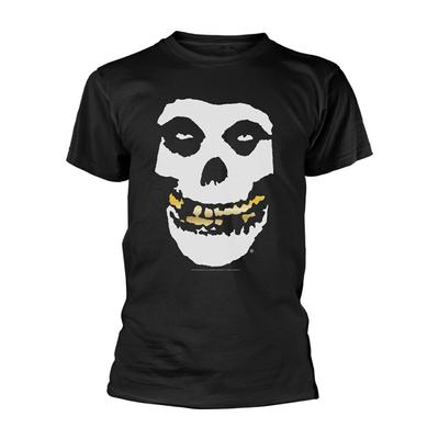 Camiseta unissex The Misfits Gold Teeth Skull Face