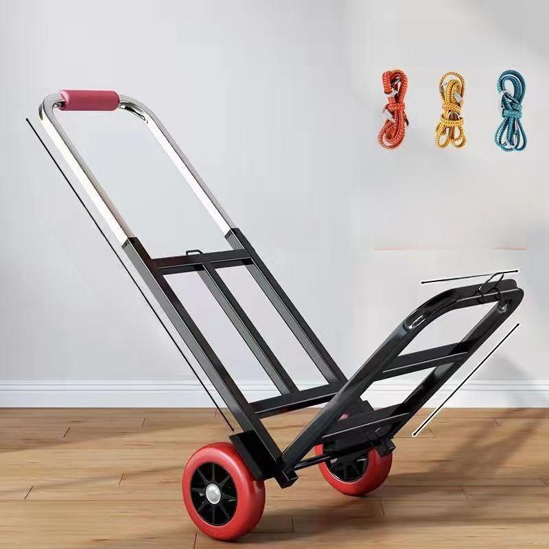 Portable Hand-Pulled op Cart Foldable Cargo very Vehicle Lightweight Household Vegetable Bung Transport Tool
