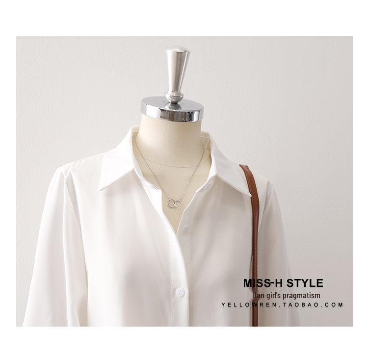 Women's Retro Hong Kong Style Satin Lapel Shirt - Spring/Autumn 2025, Professional Commute Chic, Long Sleeve Top