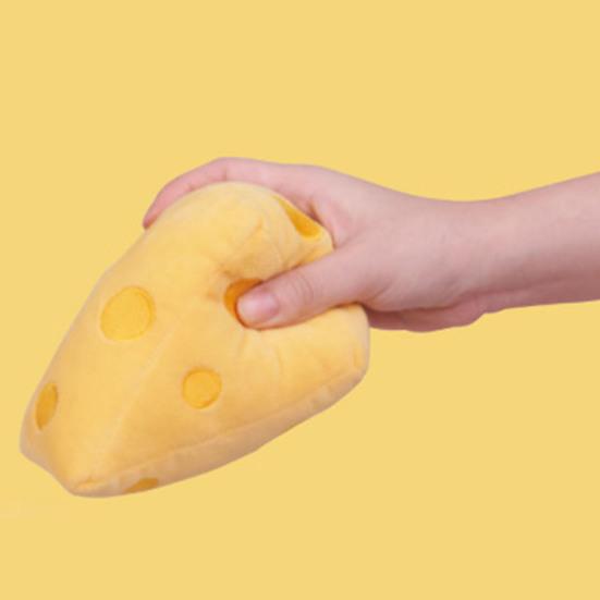 Pet Toy Creative Shape Wear Resistant Attractive Puppy Kitty Toy Cheese Modeling Chew Toy for Home