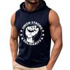 Men's Sleeveless Hoodie Lightweight Casual Hooded Tank Top Labor Day Graphic Print Muscle Fit Summer Shirt