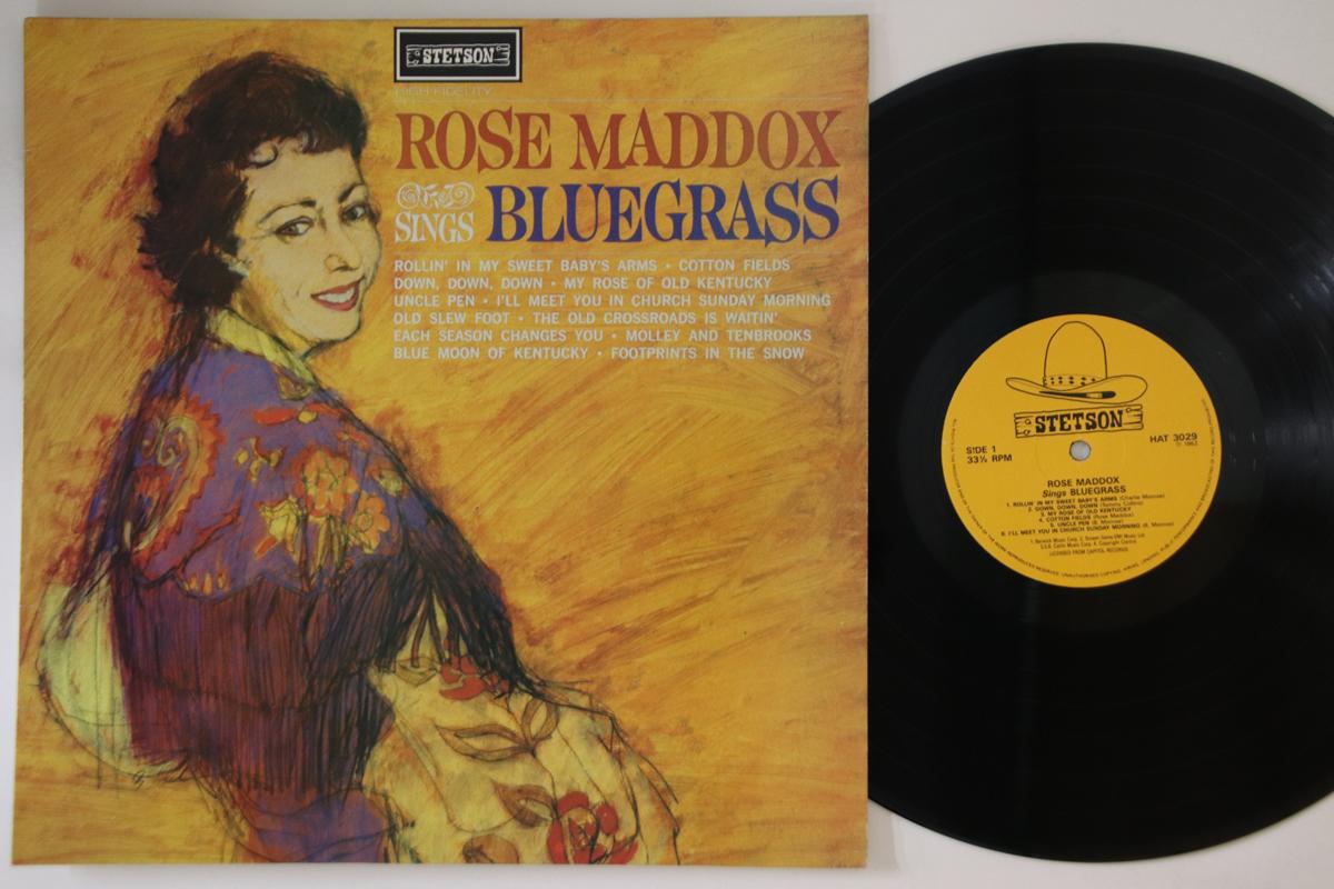 

LP Record ROSE MADDOX - Sings Bluegrass HAT3029 STETSON UK Country Used
