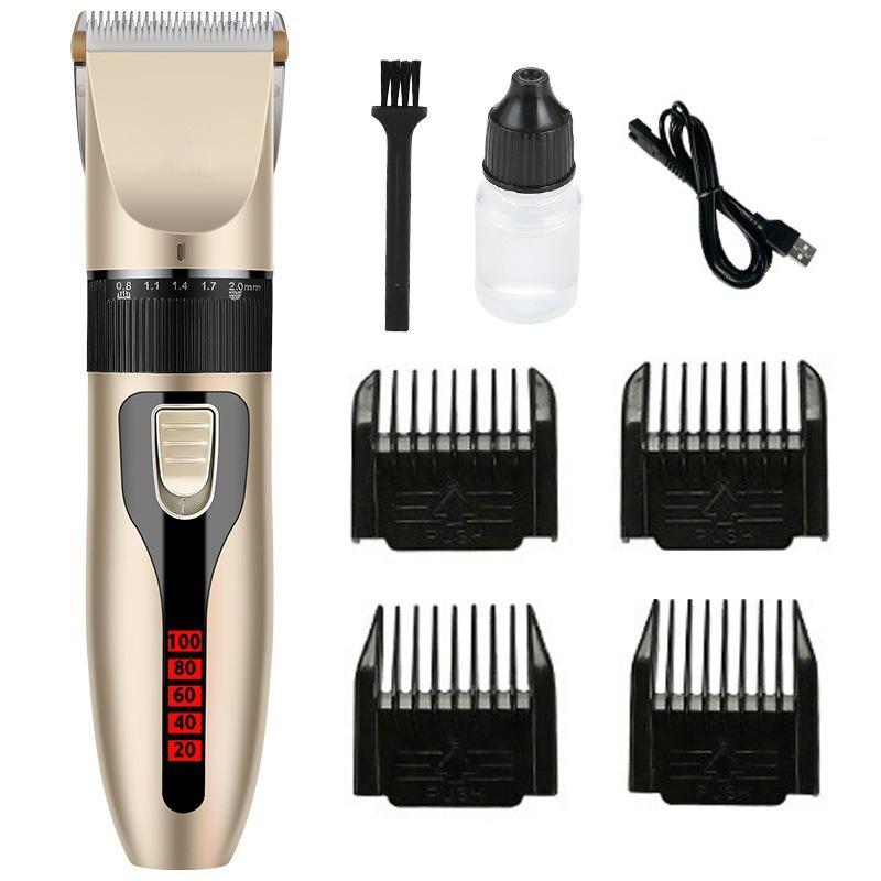 Rechargeable Cordless Hair Clipper IPX6 Waterproof Washable Hair Trimmer with Guide Combs for Home Personal Grooming Use