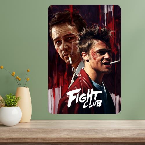 

Fight Club Classic Movie Metal Poster Sign 20x30cm（7.8x11.8inch）