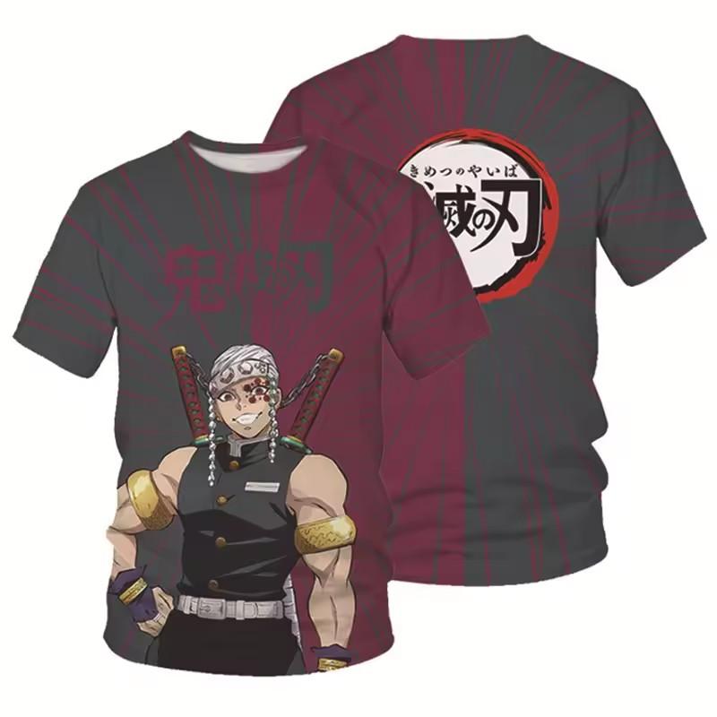 Demon Slayer T-Shirts Anime Kimetsu No Yaiba 3D Print Streetwear Men Fashion Oversized T Shirt Tees Tops Clothing