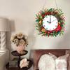 2D Flat DIY Christmas Wreath Diamond Clock Art Pendant Home Wall Decoration Craf