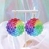 Jewelry Exotic ethnic style Color hollow earrings Simple retro earrings Ear jewelry spot