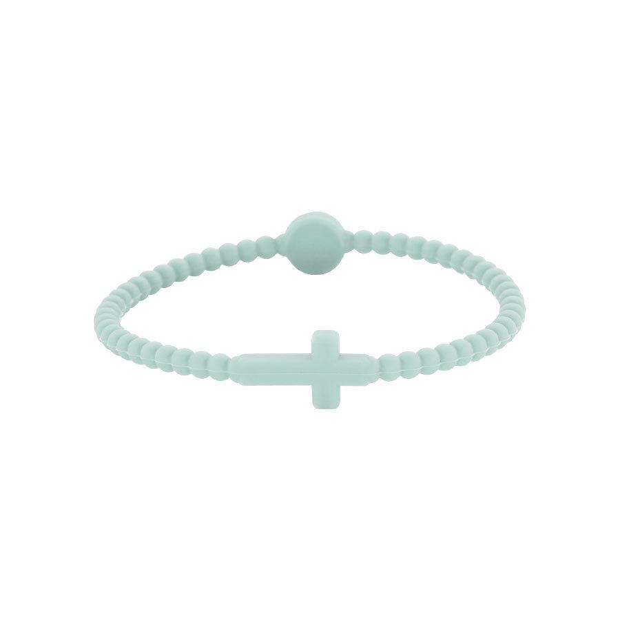 Children's Silicone Cross Thin Macaron Color Wristband Bracelet