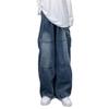 2023 Japanische Street Retro Weitbeinige Cargo-Jeans mit Großen Taschen