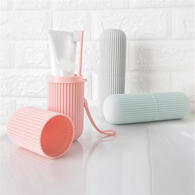 Portable Toothbrush Cup Bathroom Toothpaste Holder Storage Case Storage Cup