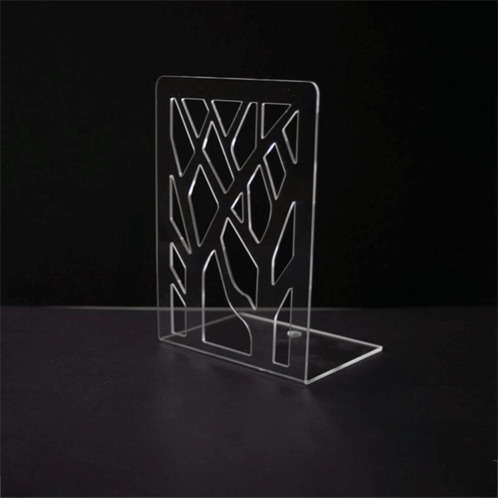 Durable Acrylic Book Display Stand Space-saving Decorative Desktop Acrylic Book Storage Rack Sturdy Stationery Acrylic Bookends