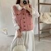 Koreanischer Strickweste für Damen: 2025 Herbst/Winter Schlank machender, Lagenlook, Multi-Taschen-Cardigan